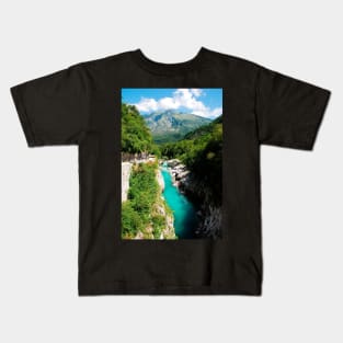 Soca River Near Kobarid Kids T-Shirt